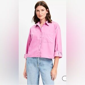 LOFT Cotton Corduroy Modern Pocket Shirt